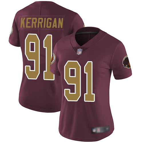 Washington Redskins Limited Burgundy Red Women Ryan Kerrigan Alternate Jersey NFL Football #91 80th->washington redskins->NFL Jersey